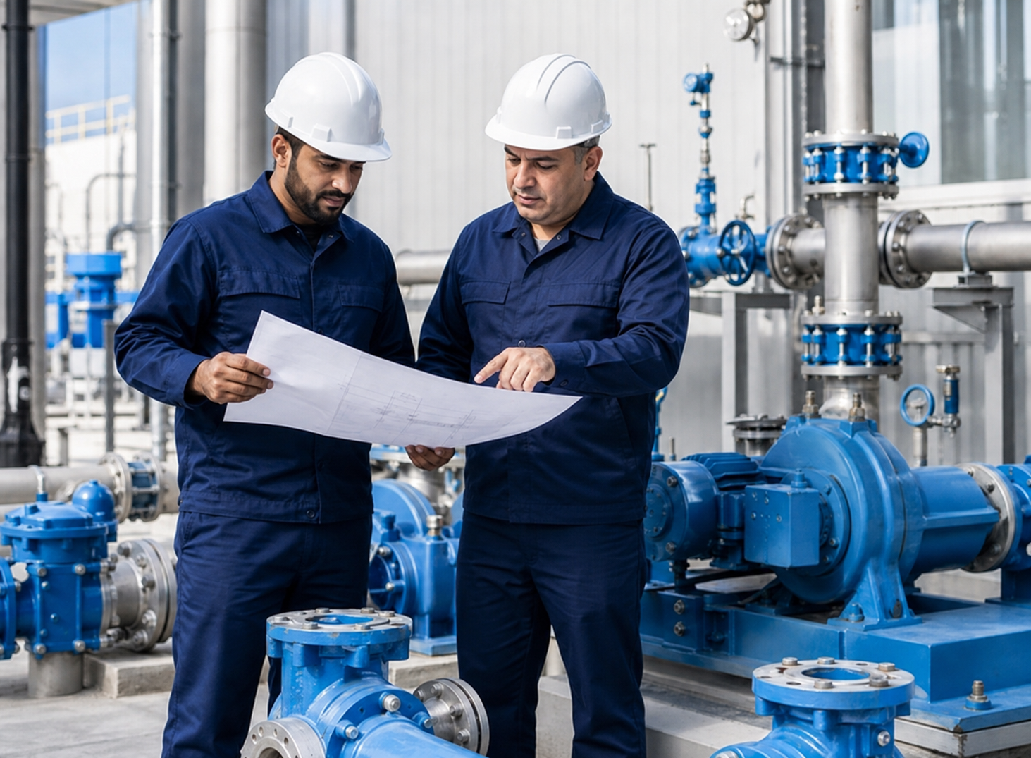 Infinity engineers reviewing infrastructure solutions